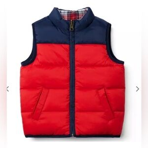 Janie & Jack Reversible Tartan Puffer Vest NWT